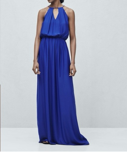 Royalblaues halterneck maxi - halterneck,
