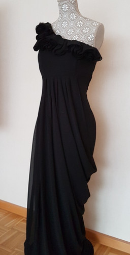 Abendkleid bodenlang schwarz