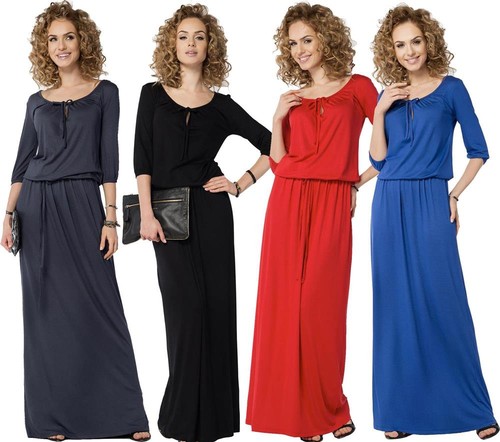 Damen kleid lang maxi - lang,